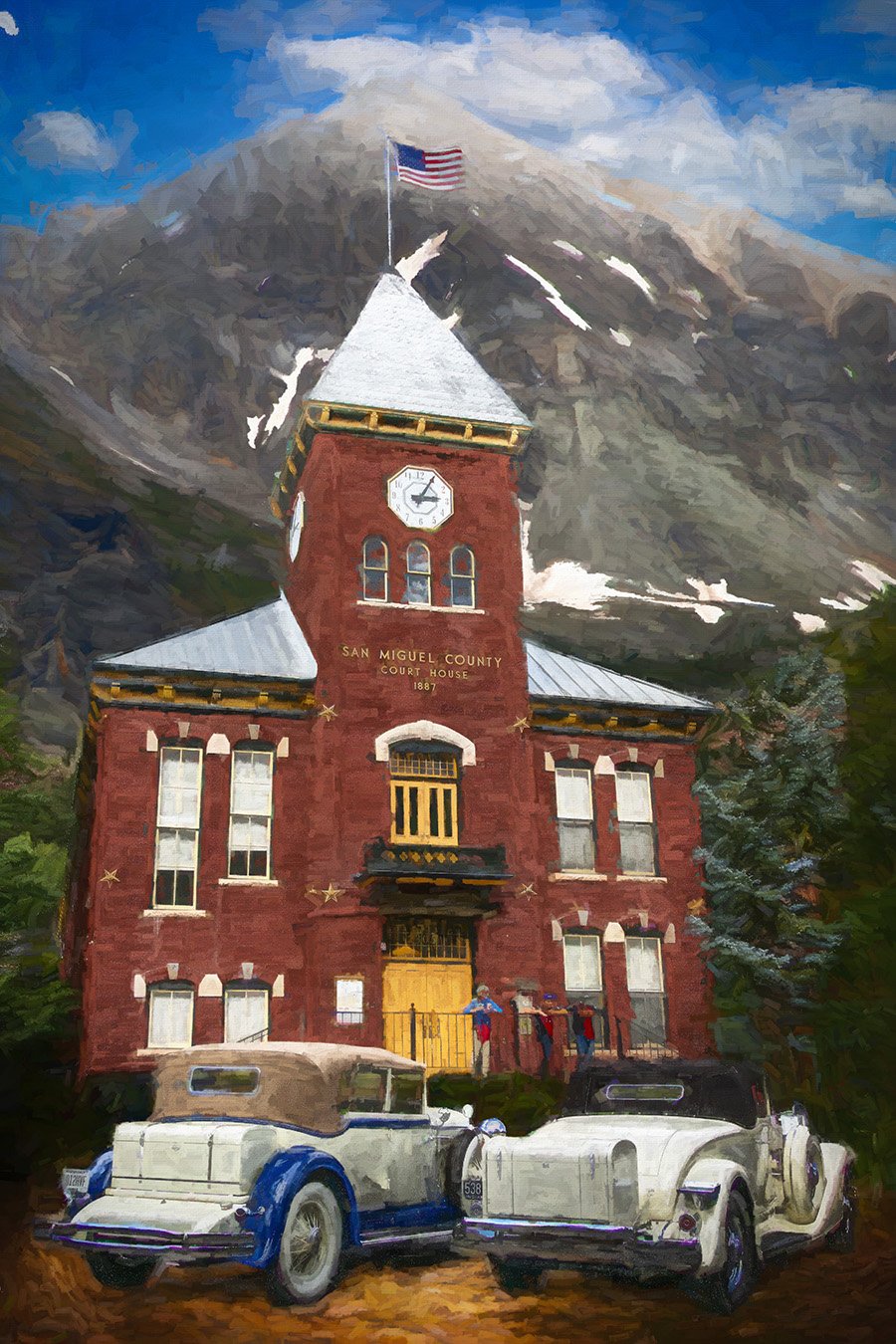Historic Telluride Courthouse Fabric Panel - SCO-008C