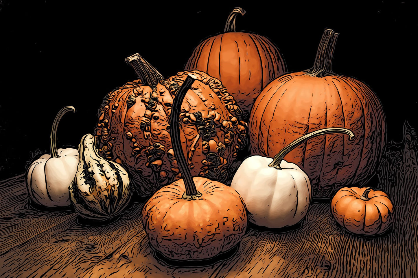 The Dark Side of Fall Fabric Panel - FPG-001C