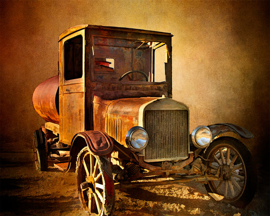 Old Delivery Truck Fabric Panel - TVT-007C