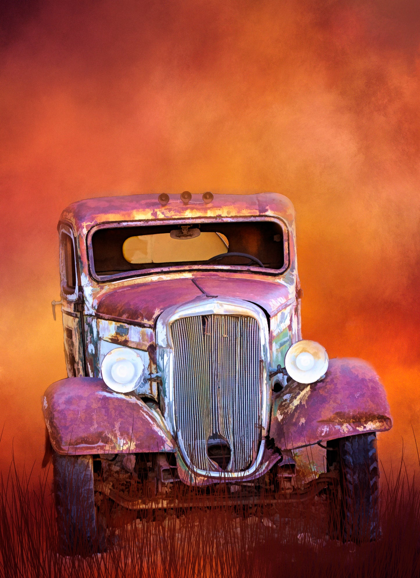 Faded Glory Vintage Car Fabric Panel - TVC-004C