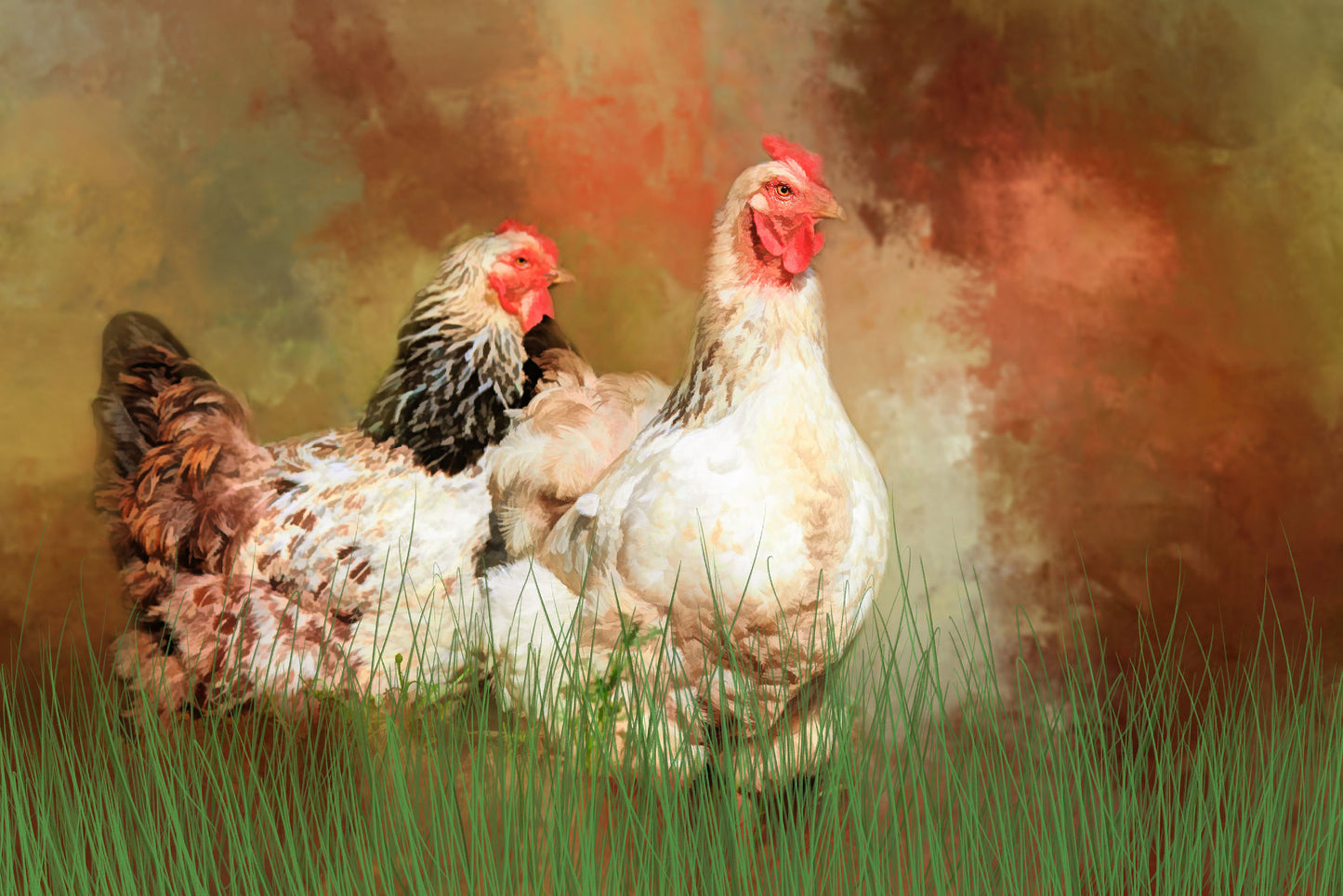 Outside the Hen House Fabric Panel - BCR-002C