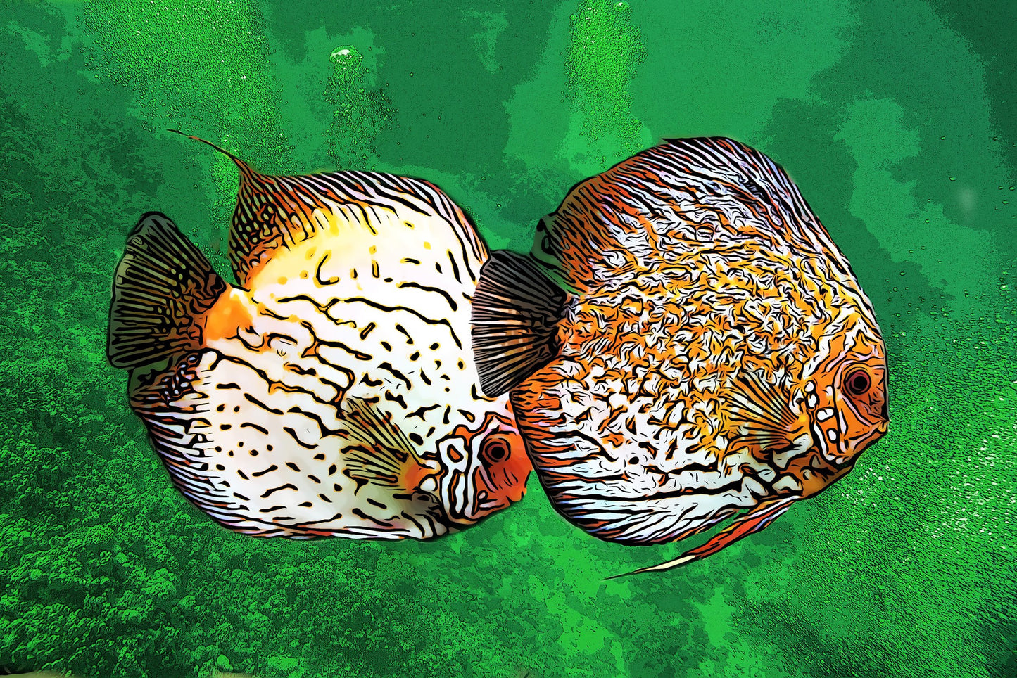 Two Fishes Fabric Panel - OCE-028C