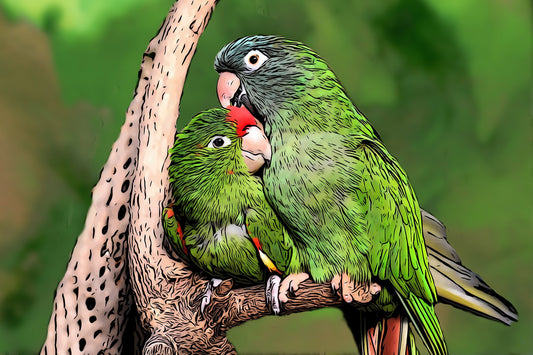 Green Love Fabric Panel - BPT-009C