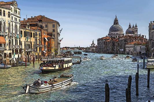 Venice Fabric Quilt Panel - SAP-007C