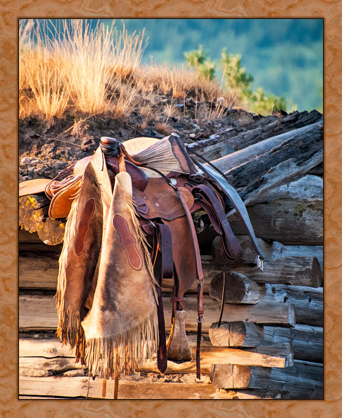 Sod House Tack Fabric Panel - CBY-008C
