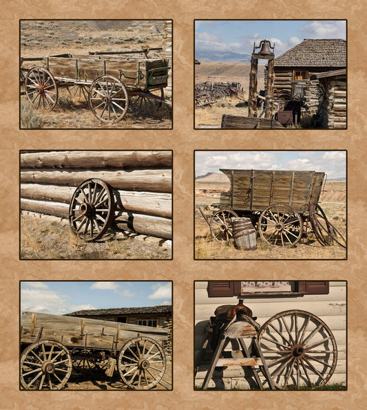 Wagon Wheel Fabric Panel - FAR-014C