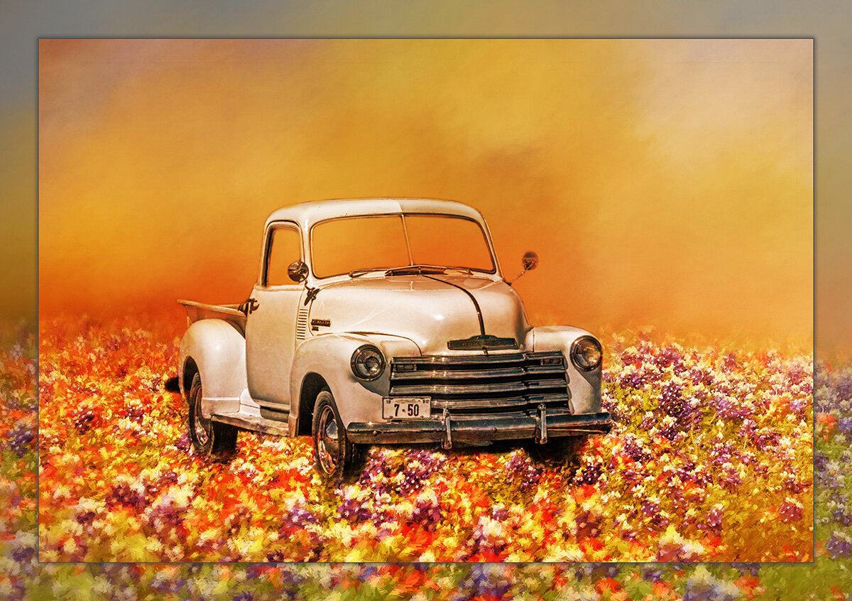 White Truck Fabric Panel - TVT-003C