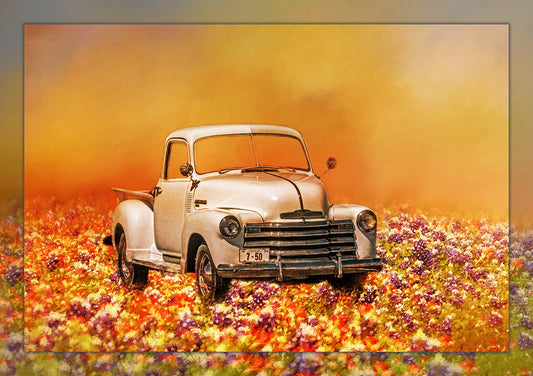 White Truck Fabric Panel - TVT-003C