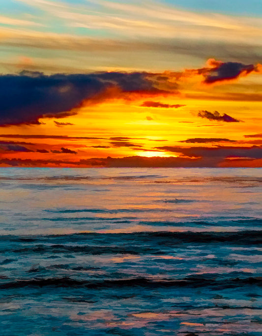 Winter Sunset Fabric Panel - PSS-008C