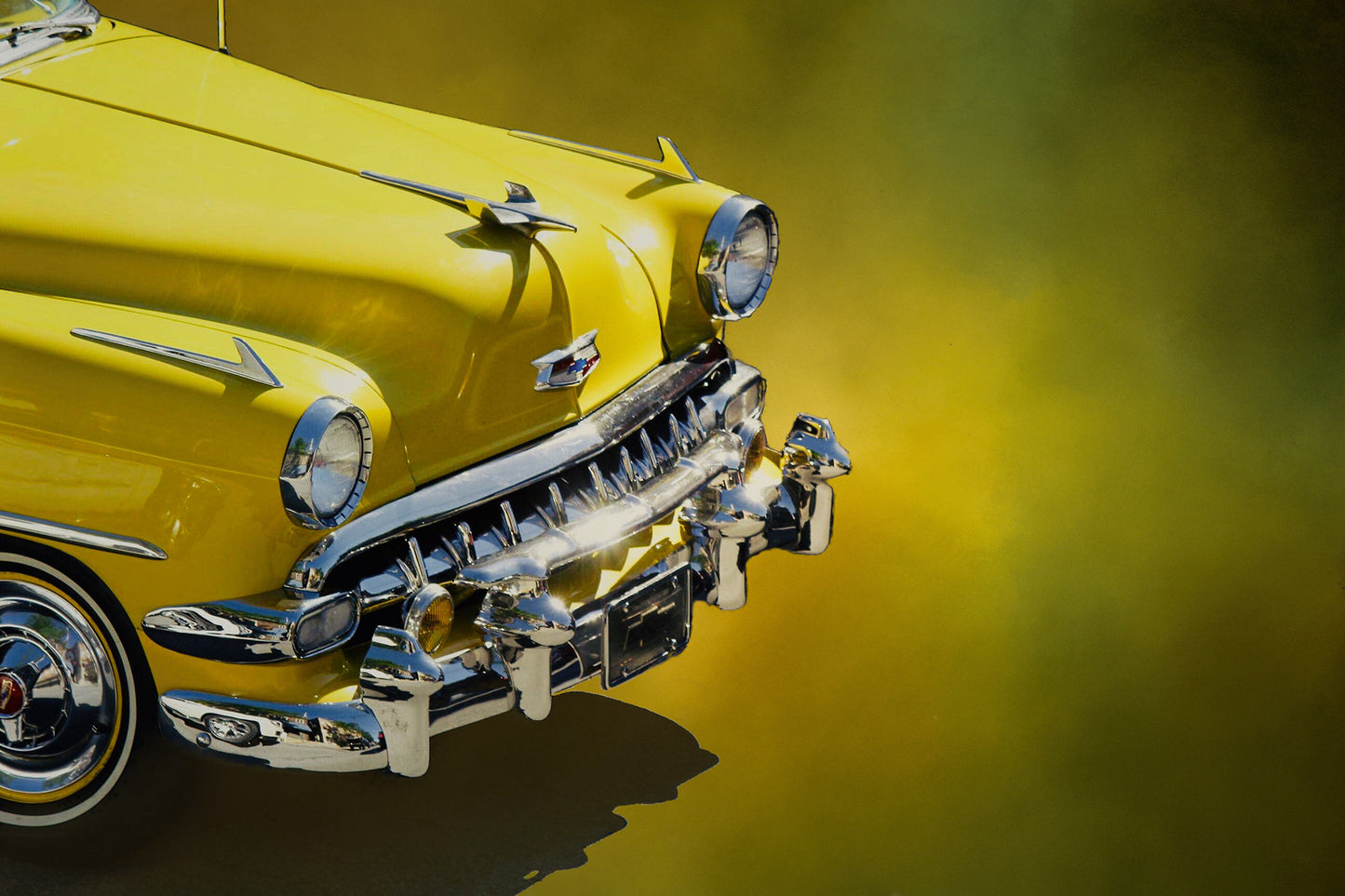 Lemon Yellow Chevy Fabric Panel - TVC-005C