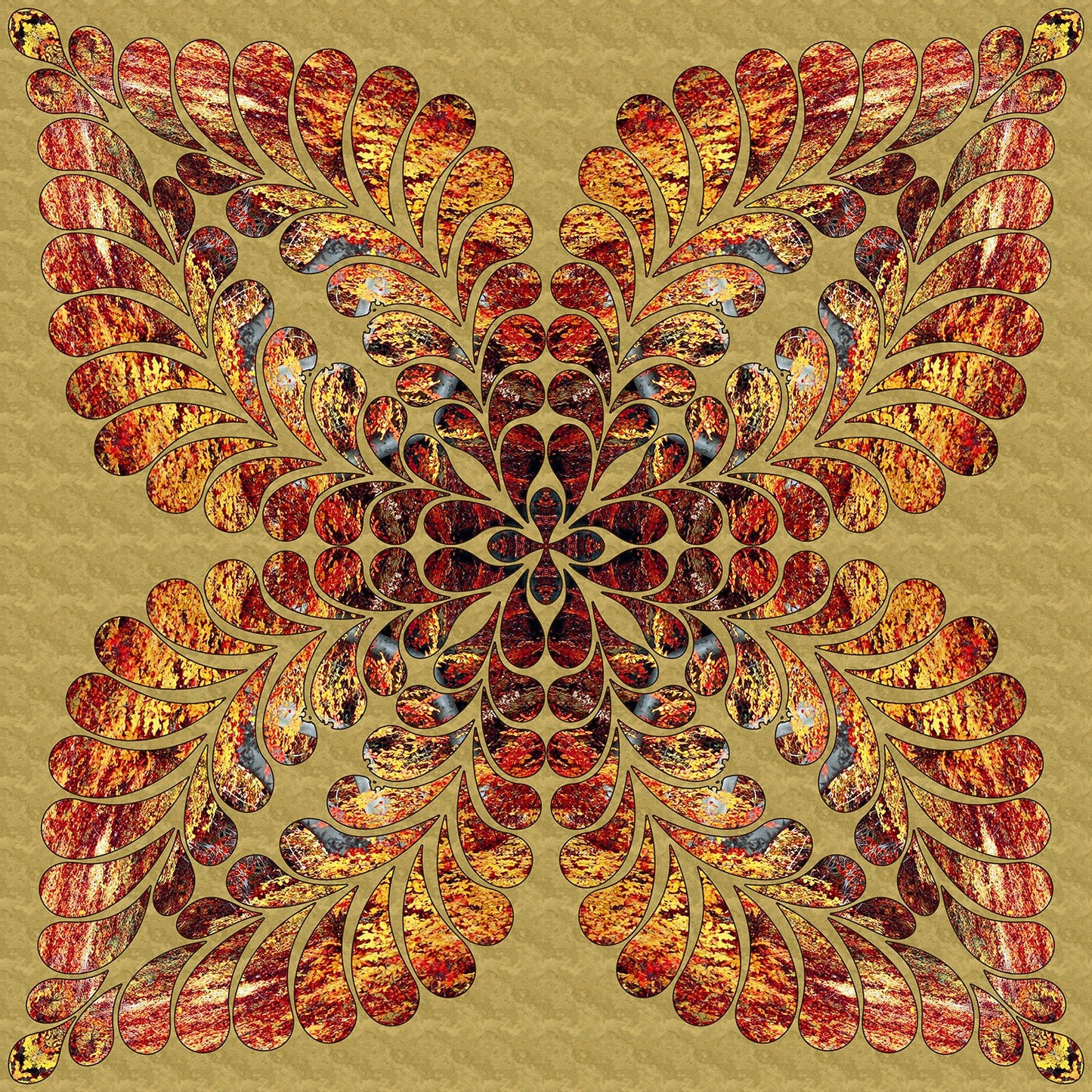 Fall Kaleidoscope Fabric Panel - MAK-011C