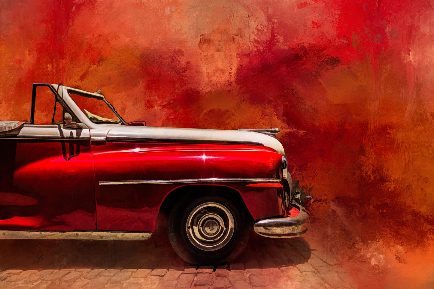 Classic Red Convertible Fabric Panel - TVC-003C