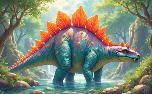 Stegosaurus Fabric Panel - ANI-018C