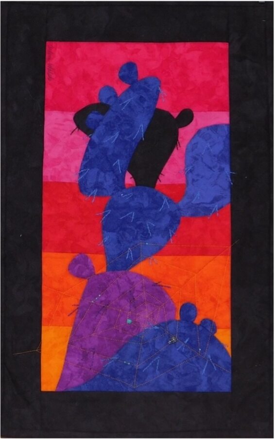 End of Day Prickly Pear Quilt Pattern - An Arlene Walsh Design, Southwest Pattern, Fused Applique