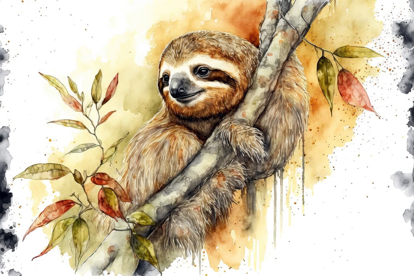 Fun Size Abstract Sloth Fabric Panel - FUN-060