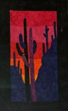 End of Day Saguaro Pass Quilt Pattern - An Arlene Walsh Design, Southwest Pattern, Fused Applique