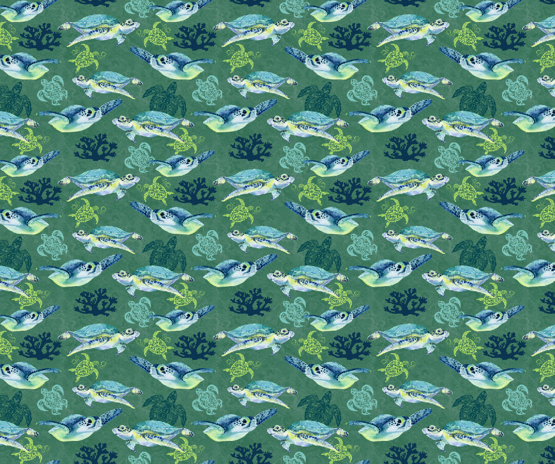 Sea Turtle Fabric - FOFY-032 - Focus on Fabric Yardage