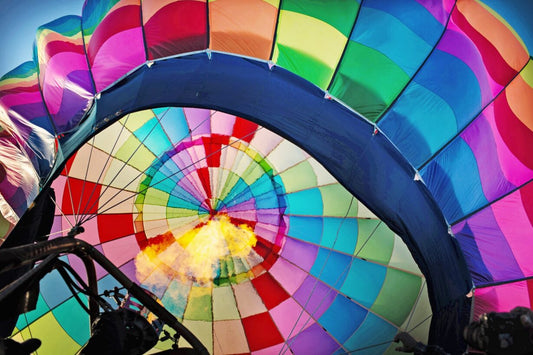 Getting Ready for an Moring Hot Air Balloon Ride Quilt Panel - AFT-002C