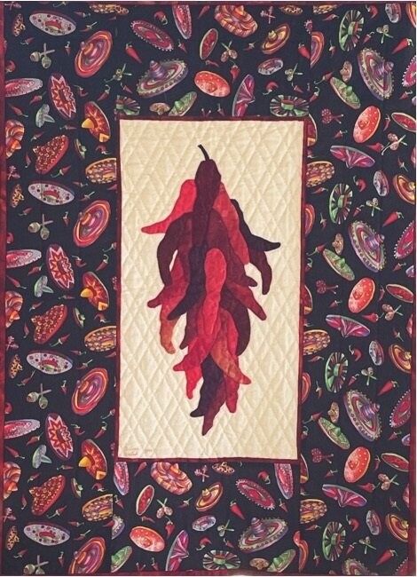 String of Peppers Quilt Pattern - An Arlene Walsh Design, Southwest Pattern, Fused Applique