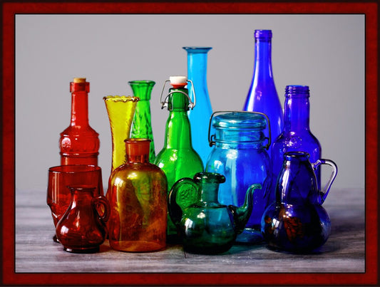 Multi-colored Bottles Fabric Panel - MISC-008C