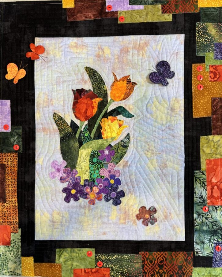 Tulips Quilt Pattern - An Arlene Walsh Design, Southwest Pattern, Fused Applique