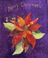 Poinsettia Quilt Pattern - An Arlene Walsh Design, Southwest Pattern, Fused Applique