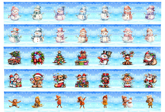5" Christmas Character Blocks Fabric Panel - HOL-008