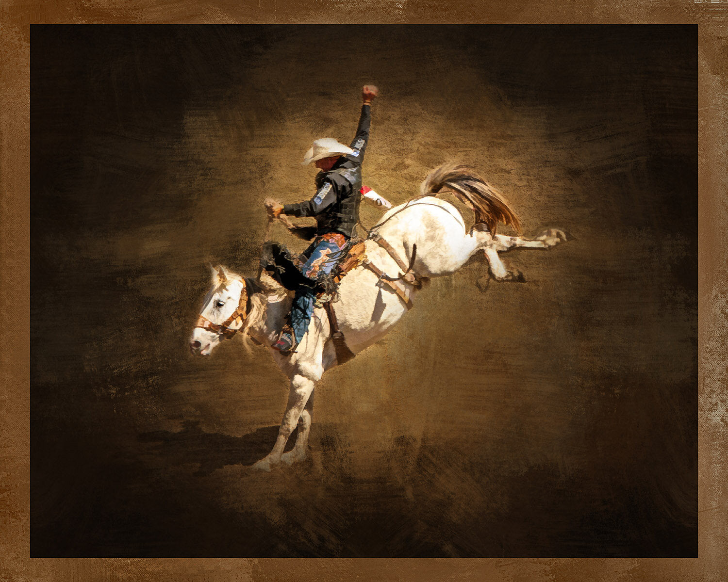 Bronc Rider One Fabric Panel - CBY-012C – Focus on Fabric