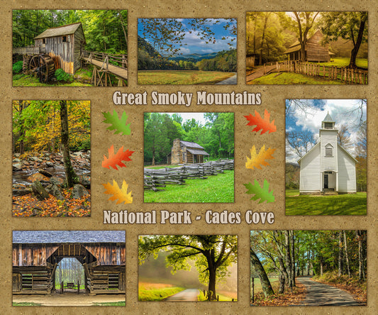 Cades Cove- Great Smoky Mountains National Park Fabric Panel - NPSM-002