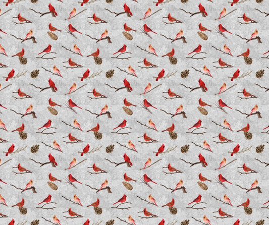 Cardinals in Winter - FOFY-017 - Focus on Fabric Yardage