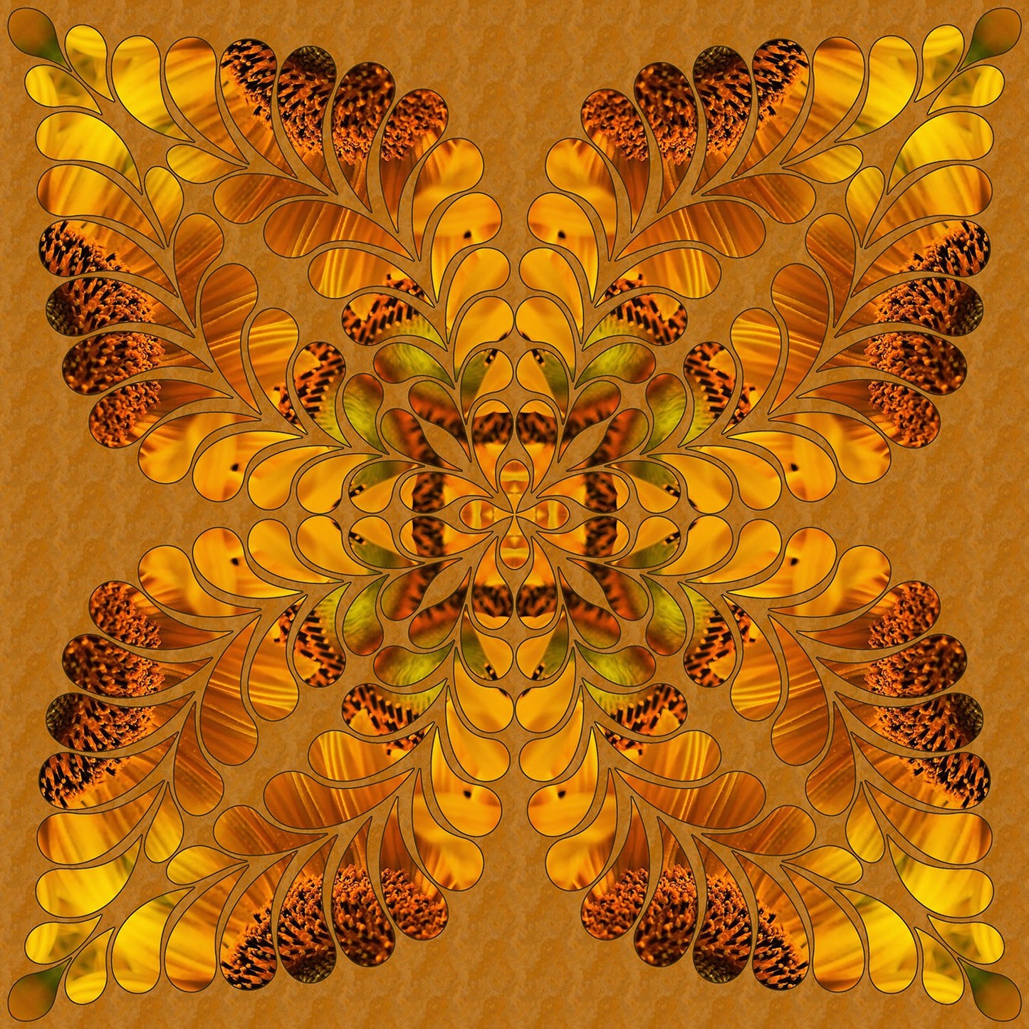 Daisy Kaleidoscope Fabric Panel - MAK-008