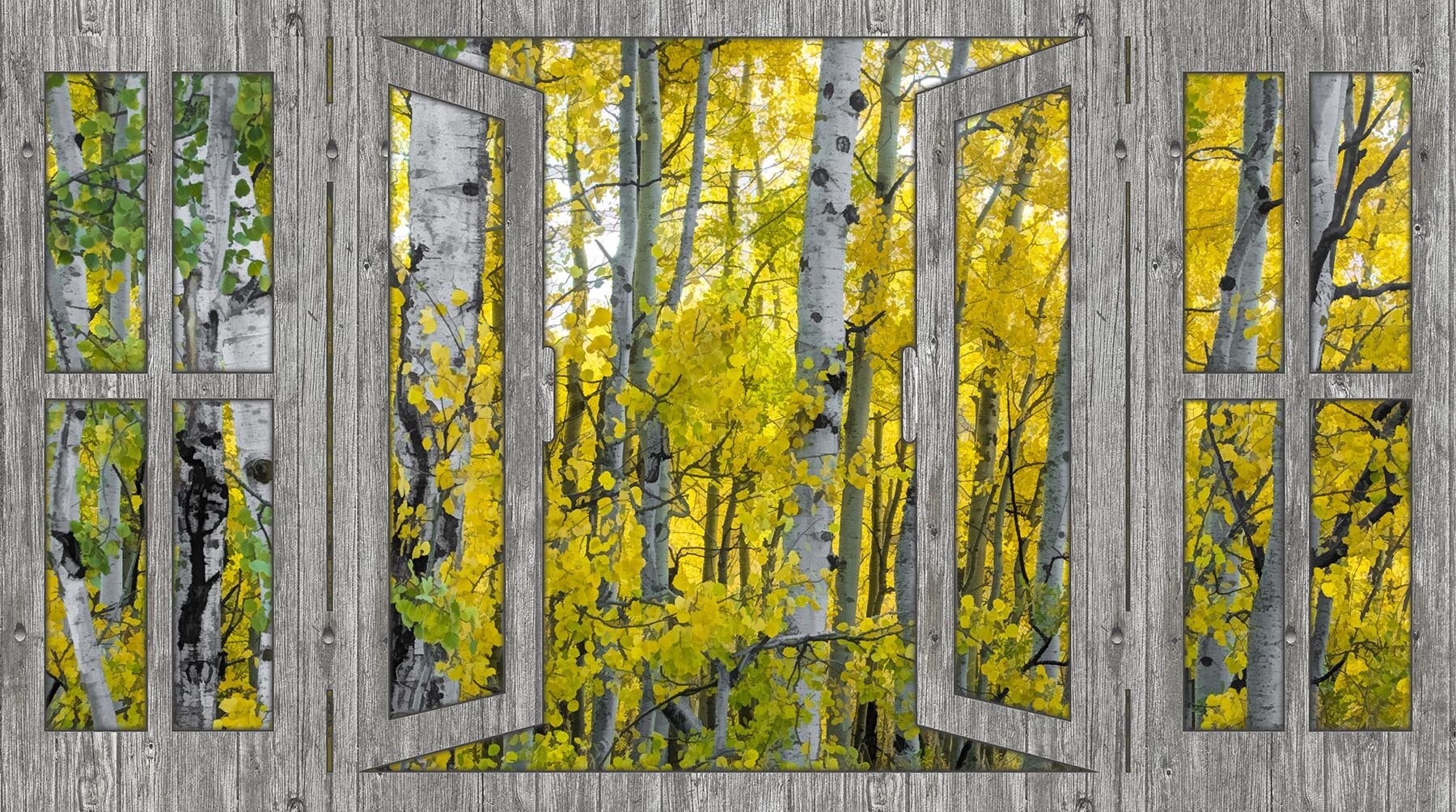 Aspen Fall Through the Window Fabric Panel - SFC-007C – Focus on Fabric