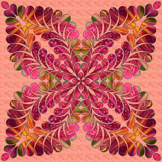 Flower Kaleidoscope Fabric Panel - MAK-009