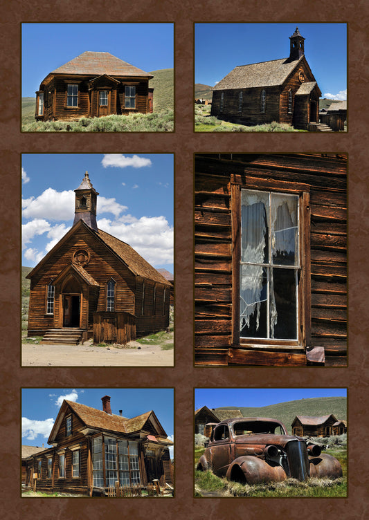 Bodie California Ghost Town Fabric Panel - SCA-005