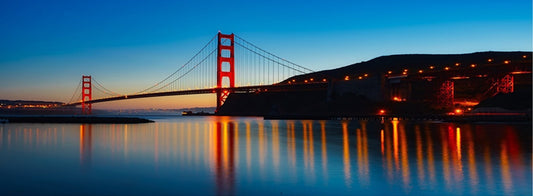 Golden Gate Bridge at Dusk Fabric Panel - SCA-010C