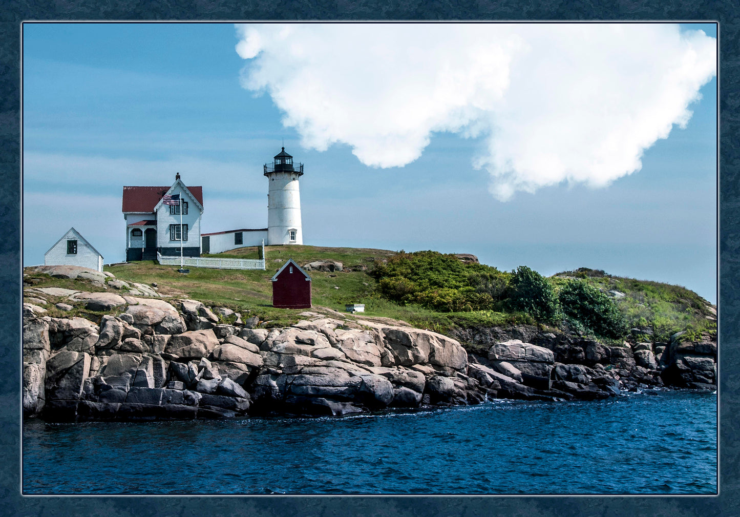 Nubble Lighthouse Fabric Panel - OCE-040