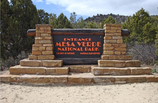 Fun Size Mesa Verde National Park Entrace Sign  Fabric Panel - FUN-078