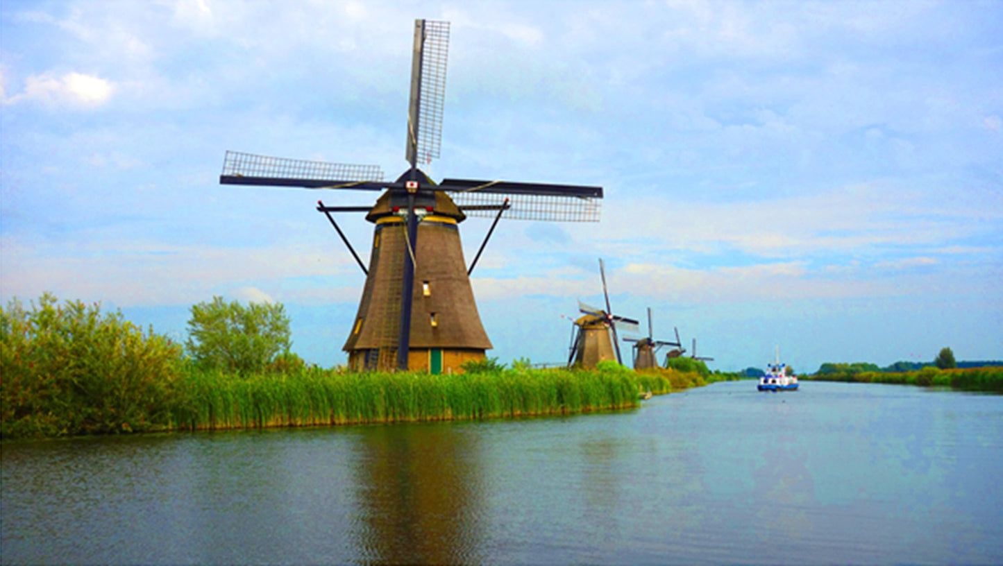 Holland Windmill Fabric Panel - SAP-016