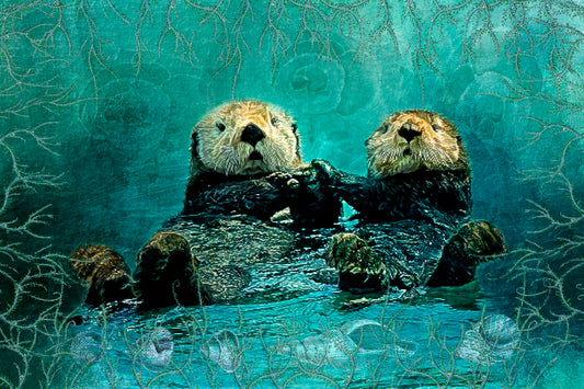 Otter Buddies Fabric Panel - OCE-009