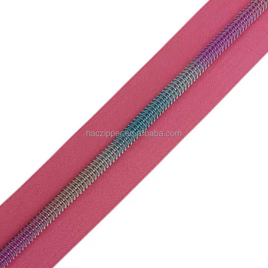 Z-108BP - Pink Tape Nylon Zipper Size 5 - 3 yards / 2.75 meters (180 inches / 275 cm)