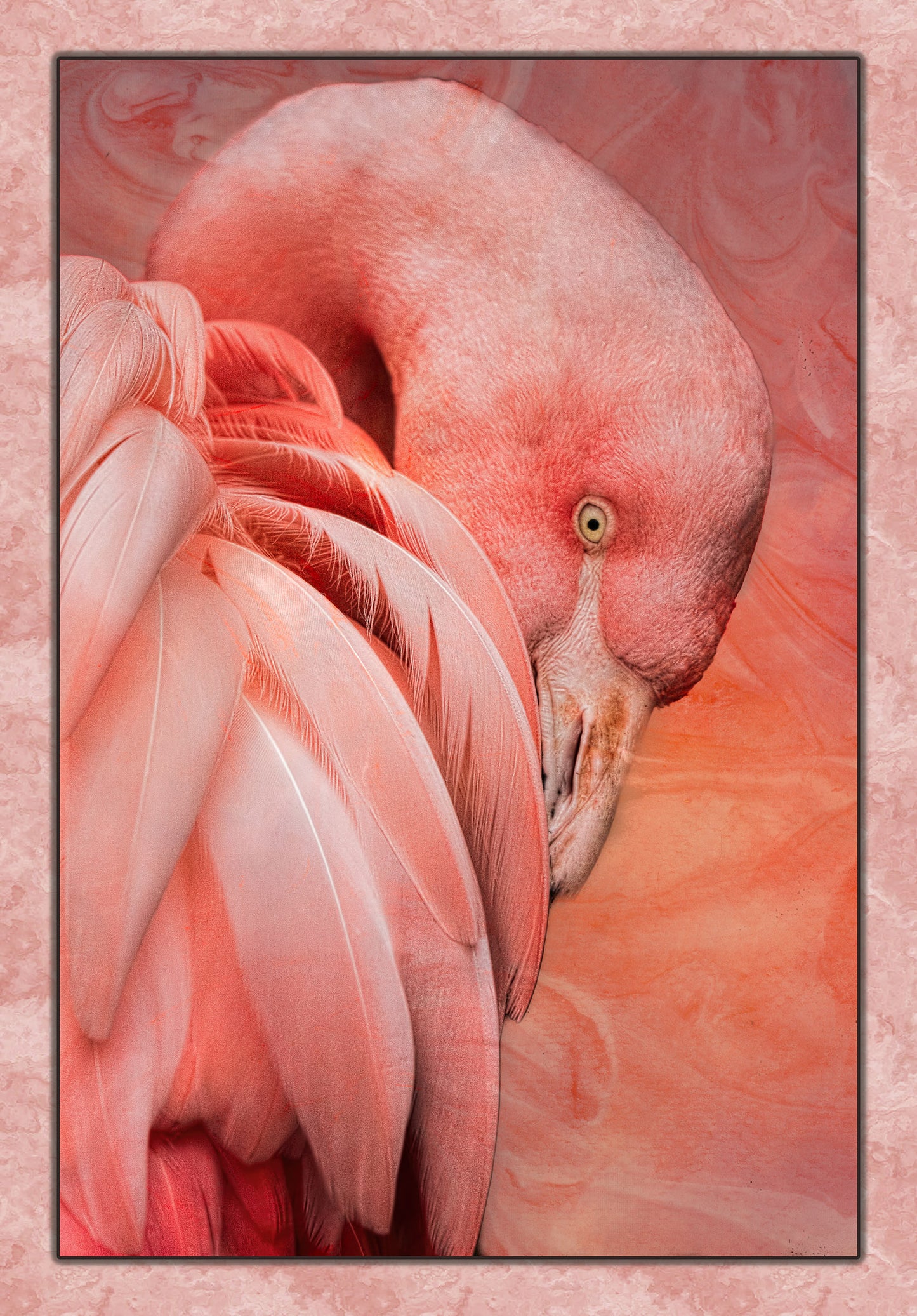 Pink Flamingo Perfection Fabric Panel - BLB-003