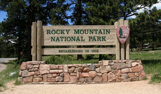 Rocky Mountain Park Entrance Fabric Panel - NPW-014