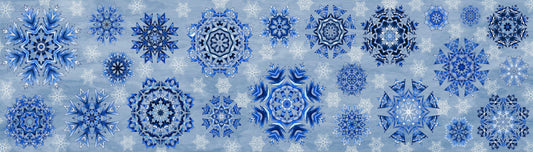 Snowflakes Table Runner Fabric Panel - MAK-014
