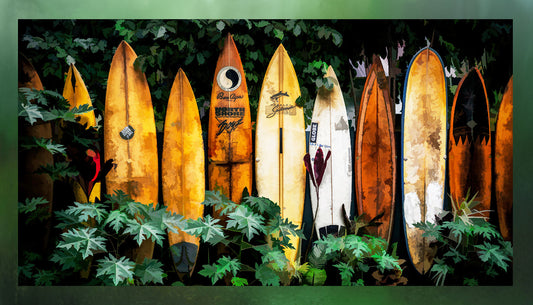 Surfs Up Longboards Quilt Panel - OCE-052