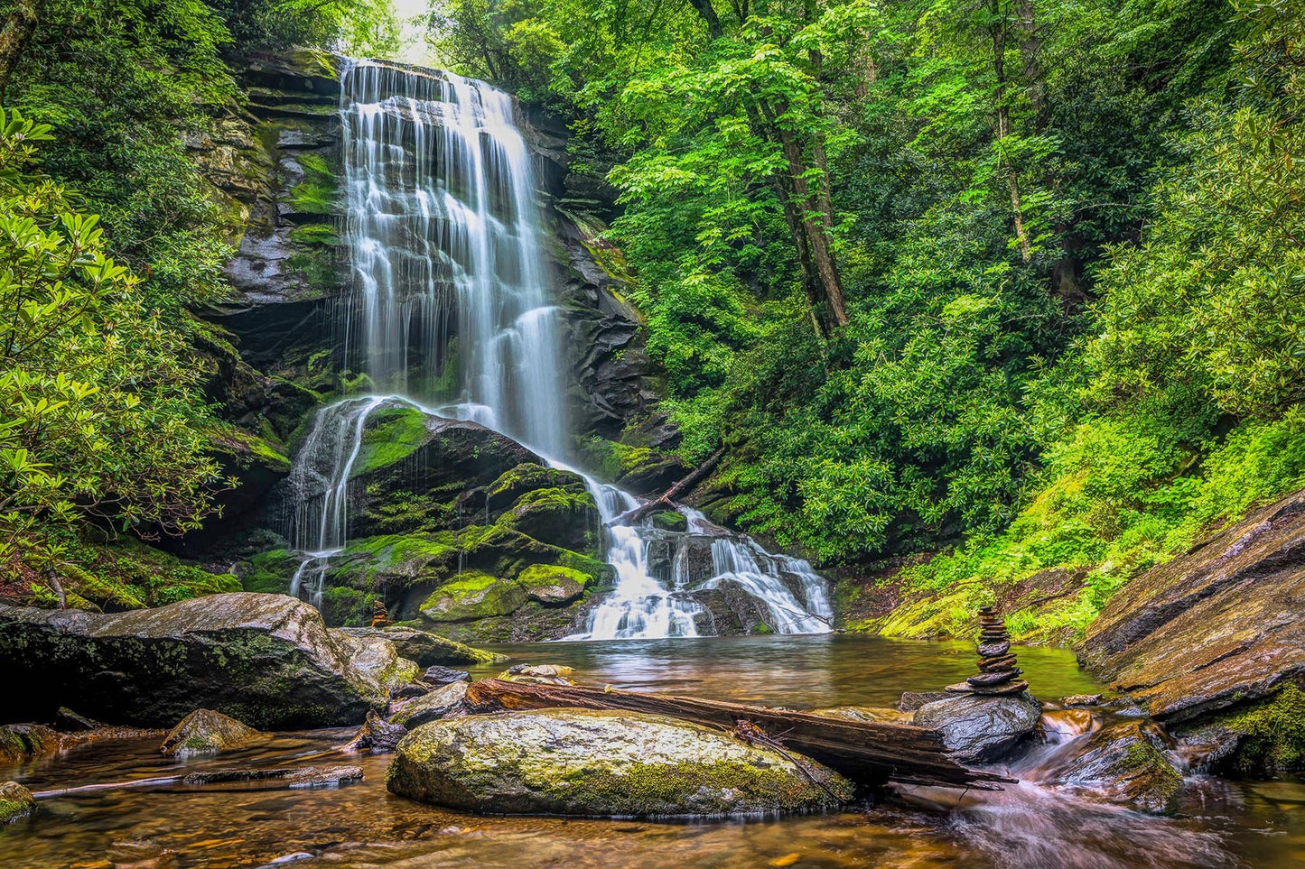 Upper Catabwa Falls, North Carolina Fabric Panel - SSE-007