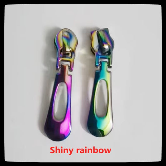 ZP-107 - Water Drop Zipper Pull - Rainbow - Metal Zipper Slider 5#