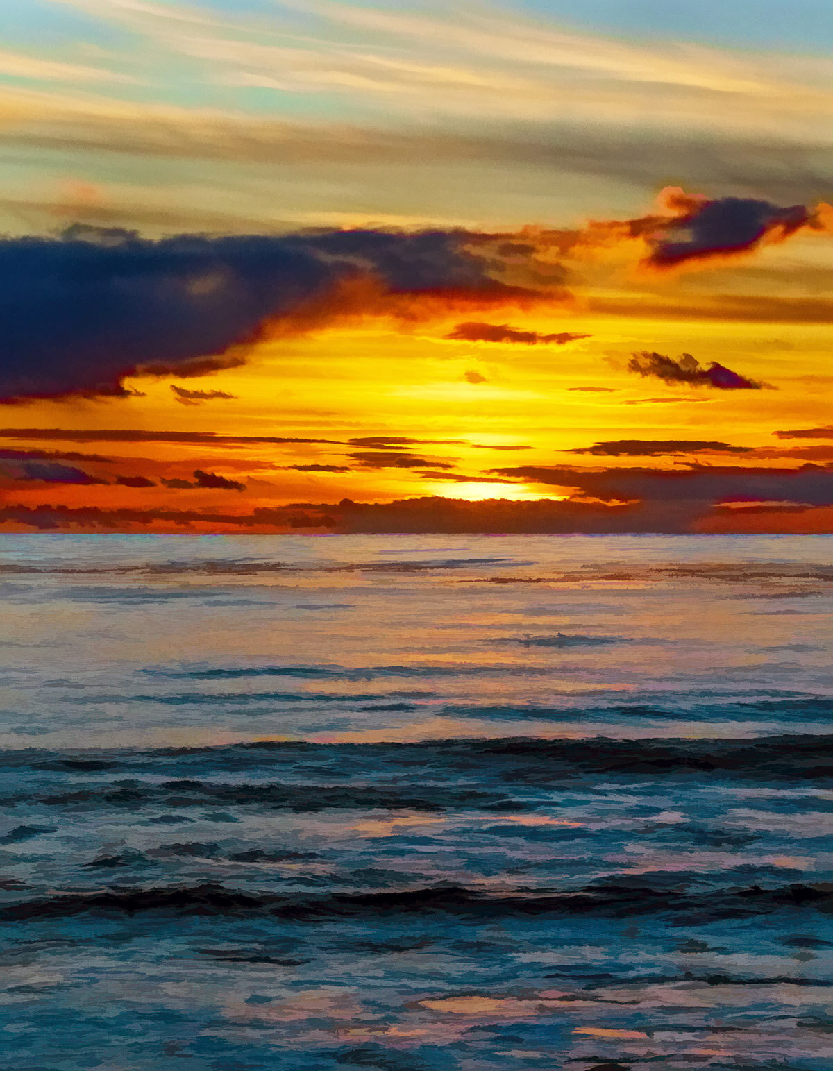 Winter Sunset Fabric Panel - PSS-008C – Focus on Fabric