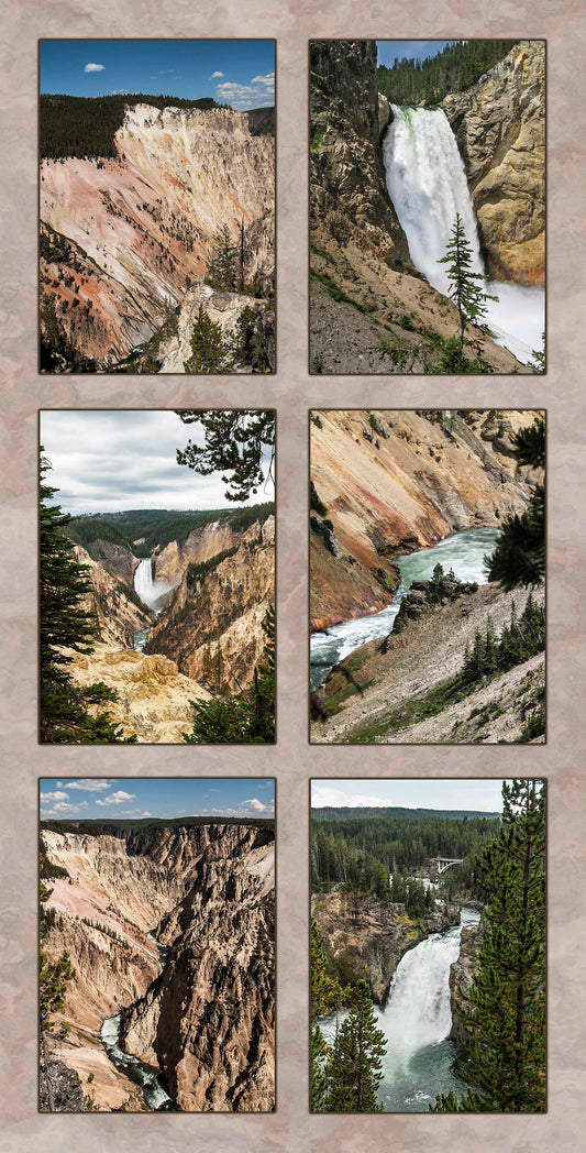 Grand Canyon of Yellowstone National Park Fabric Panel - NPYS-006