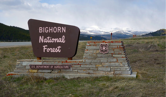 Big Horn National Park Entrance Fabric Panel - NPW-009