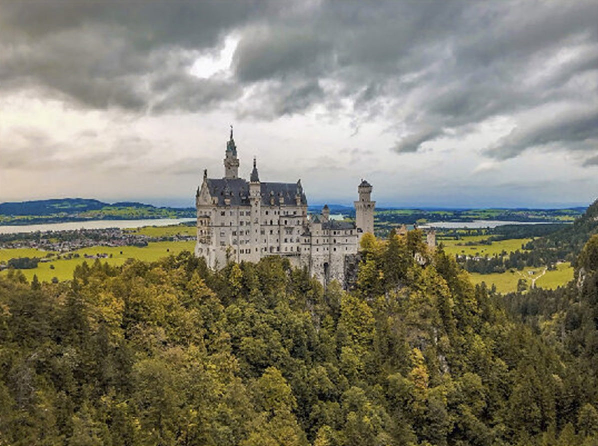Neuschwanstein Castle Fabric Panel - SAP-014C